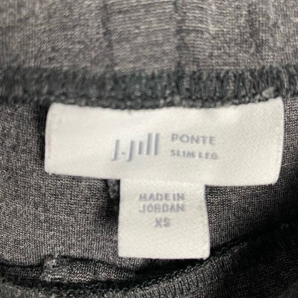 J. Jill Charcoal Grey Ponte Knit Classic Slim Straight Leg Trousers Size XS - Picture 5 of 10